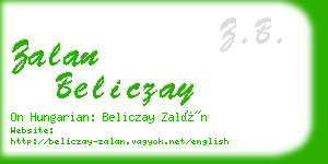 zalan beliczay business card